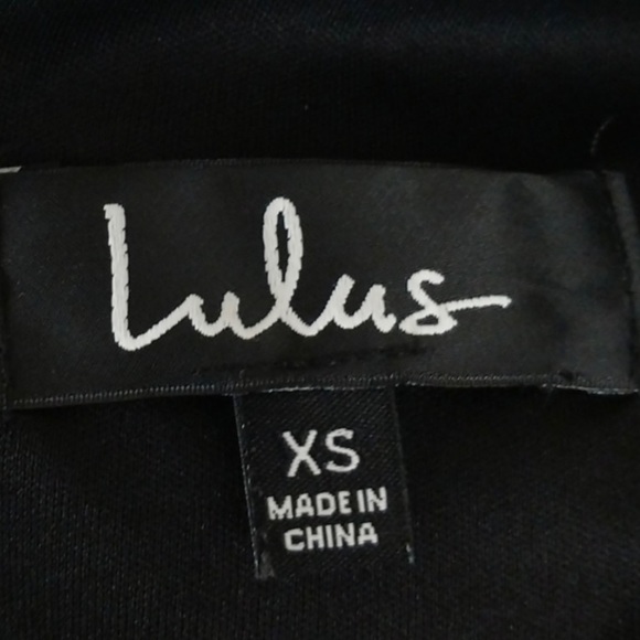 Lulus Center of Attention Black Flounce Sleeve Dress Size xs - Picture 5 of 7